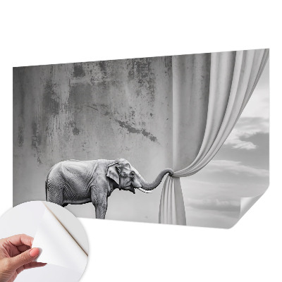 Fotomurale effetto 3D elefante surrealista