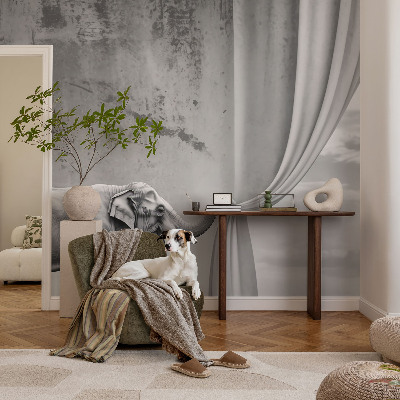 Fotomurale effetto 3D elefante surrealista