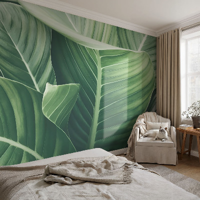 Carta da parati panoramica effetto 3D Pace verde