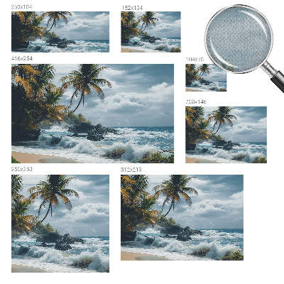 Carta da parati 3D Spiaggia esotica