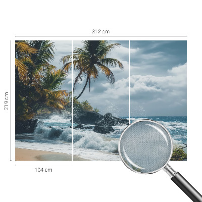 Carta da parati 3D Spiaggia esotica