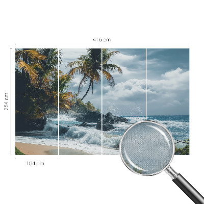 Carta da parati 3D Spiaggia esotica