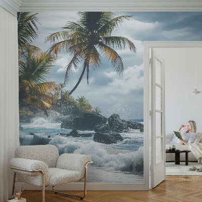 Carta da parati 3D Spiaggia esotica