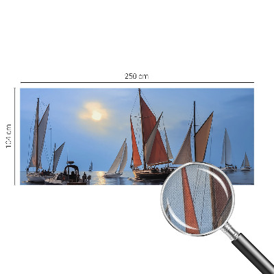 Carta da parati panoramica effetto 3D Avventura in barca a vela