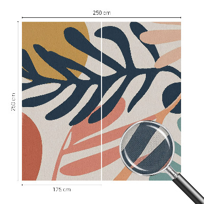 Fotomurale effetto 3D Motivi a foglia