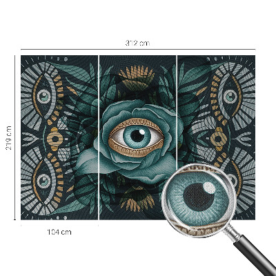 Fotomurale per cameretta Occhio di rosa