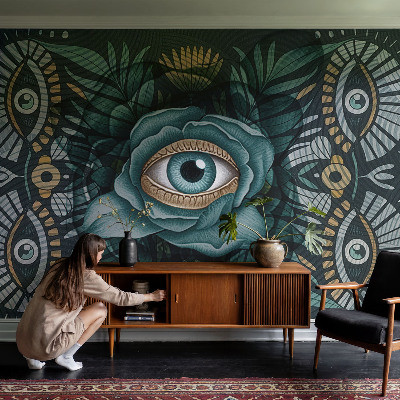 Fotomurale per cameretta Occhio di rosa