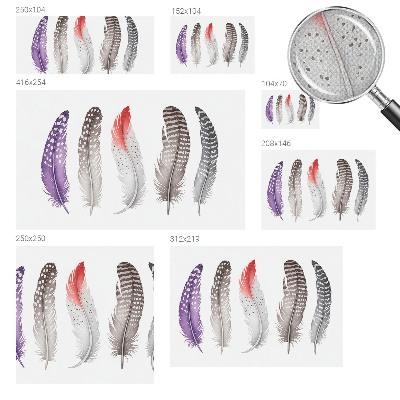 Carta da parati adesiva Piume decorate