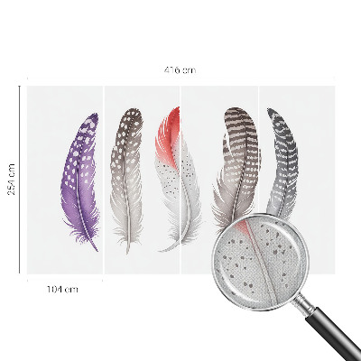 Carta da parati adesiva Piume decorate