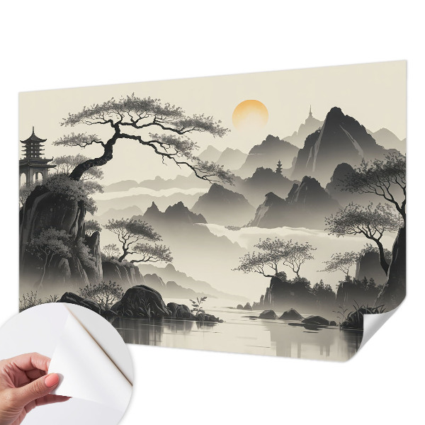 Fotomurale effetto 3D Paesaggio orientale
