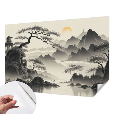 Fotomurale effetto 3D Paesaggio orientale