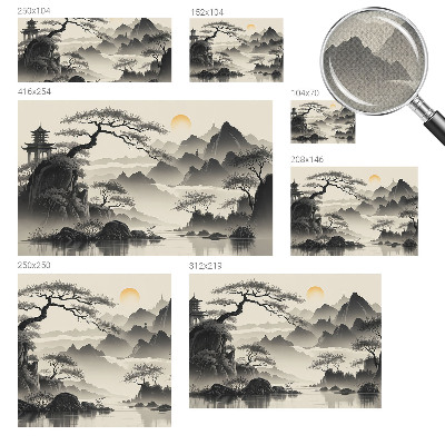 Fotomurale effetto 3D Paesaggio orientale