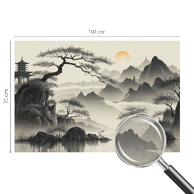 Fotomurale effetto 3D Paesaggio orientale