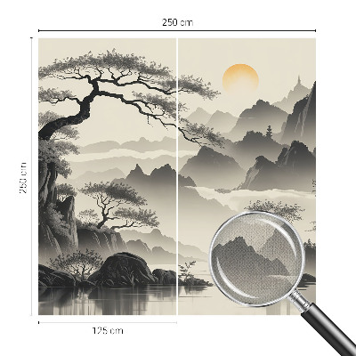 Fotomurale effetto 3D Paesaggio orientale