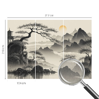 Fotomurale effetto 3D Paesaggio orientale