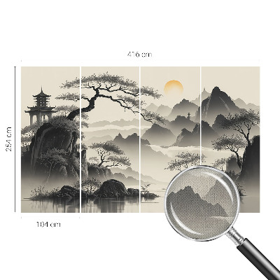 Fotomurale effetto 3D Paesaggio orientale