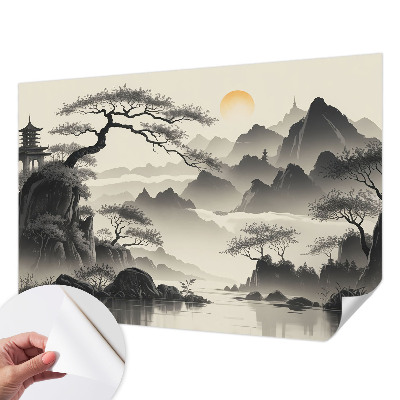 Fotomurale effetto 3D Paesaggio orientale