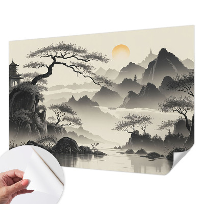 Fotomurale effetto 3D Paesaggio orientale