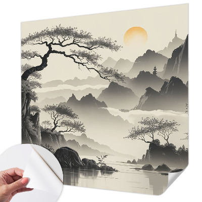 Fotomurale effetto 3D Paesaggio orientale