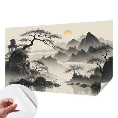 Fotomurale effetto 3D Paesaggio orientale