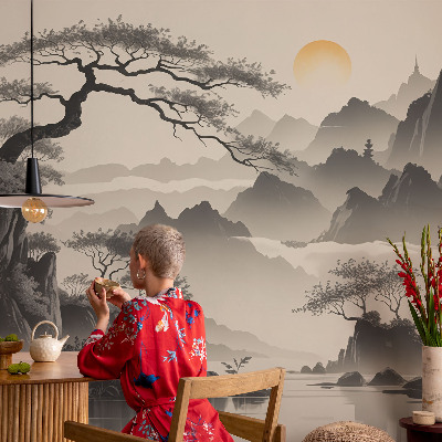 Fotomurale effetto 3D Paesaggio orientale