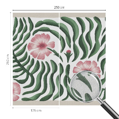 Fotomurale per cameretta Foglie di fiori