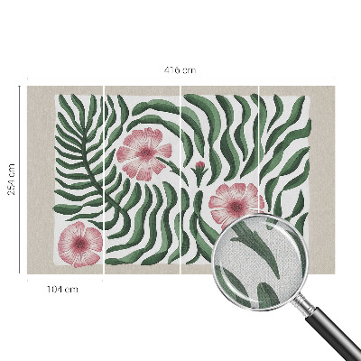 Fotomurale per cameretta Foglie di fiori