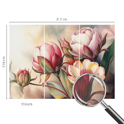 Carta da parati 3D Un mazzo di fiori