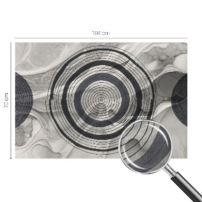 Fotomurale effetto 3D Cerchi grigi