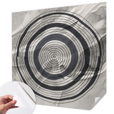 Fotomurale effetto 3D Cerchi grigi
