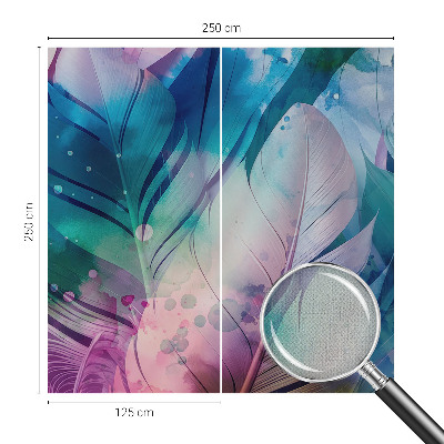 Carta da parati per cameretta Piume colorate