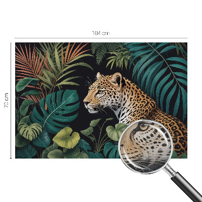 Carta da parati cameretta leopardo esotico