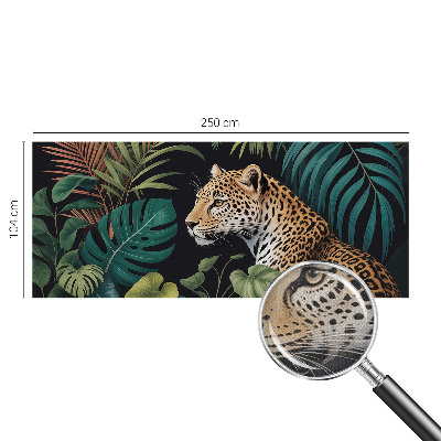 Carta da parati cameretta leopardo esotico