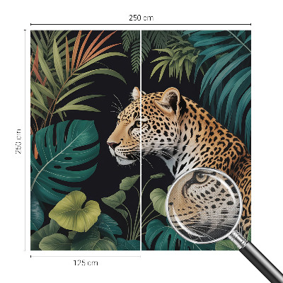 Carta da parati cameretta leopardo esotico