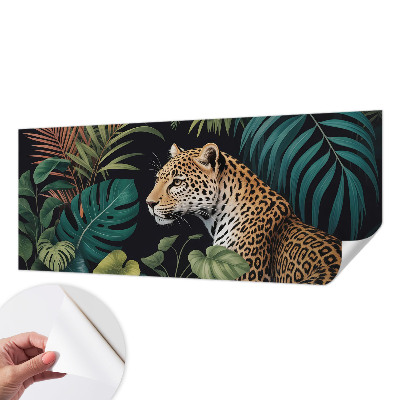 Carta da parati cameretta leopardo esotico
