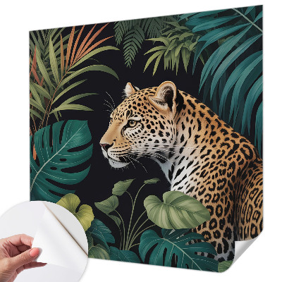 Carta da parati cameretta leopardo esotico