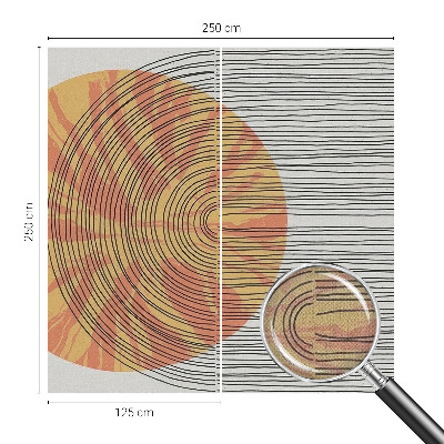 Fotomurale per cameretta Cerchio con linee