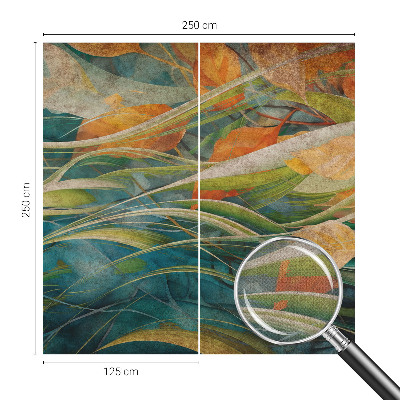 Carta da parati panoramica effetto 3D Paesaggio autunnale