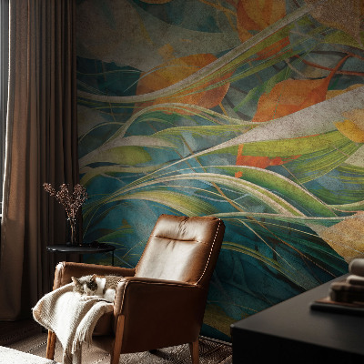 Carta da parati panoramica effetto 3D Paesaggio autunnale