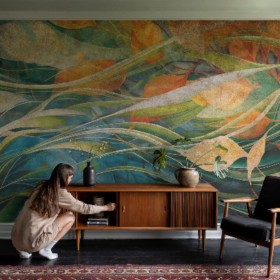 Carta da parati panoramica effetto 3D Paesaggio autunnale