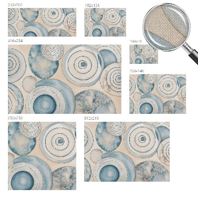 Carta da parati panoramica effetto 3D Vortici a spirale
