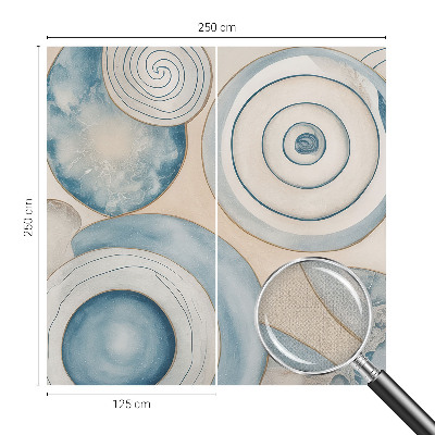 Carta da parati panoramica effetto 3D Vortici a spirale