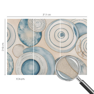 Carta da parati panoramica effetto 3D Vortici a spirale