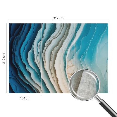 Carta da parati panoramica effetto 3D Onde di armonia