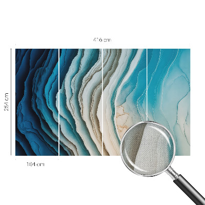 Carta da parati panoramica effetto 3D Onde di armonia