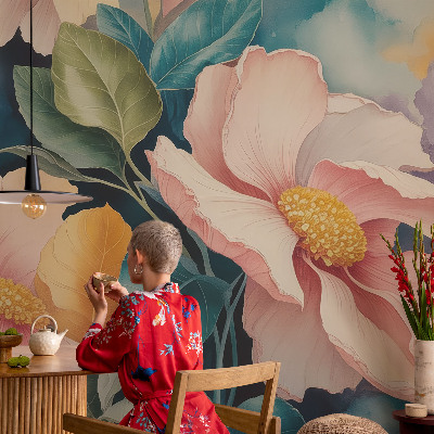 Carta da parati per cameretta Eleganza floreale