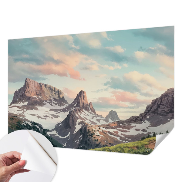 Carta da parati cameretta panorama montano