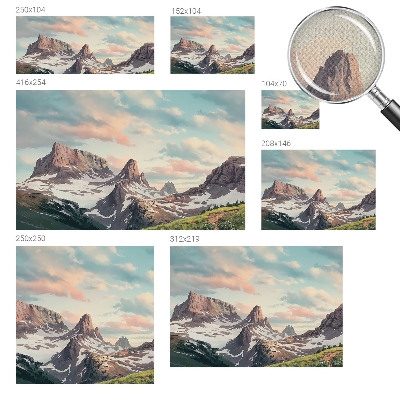 Carta da parati cameretta panorama montano