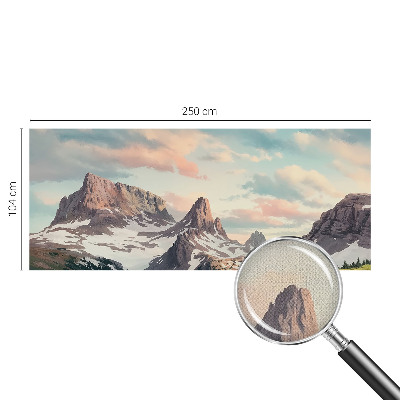 Carta da parati cameretta panorama montano
