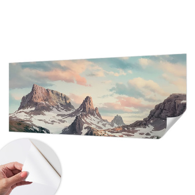 Carta da parati cameretta panorama montano